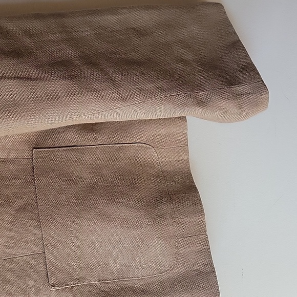 Talbots Women's Brown Linen Blazer - Picture 3 of 7